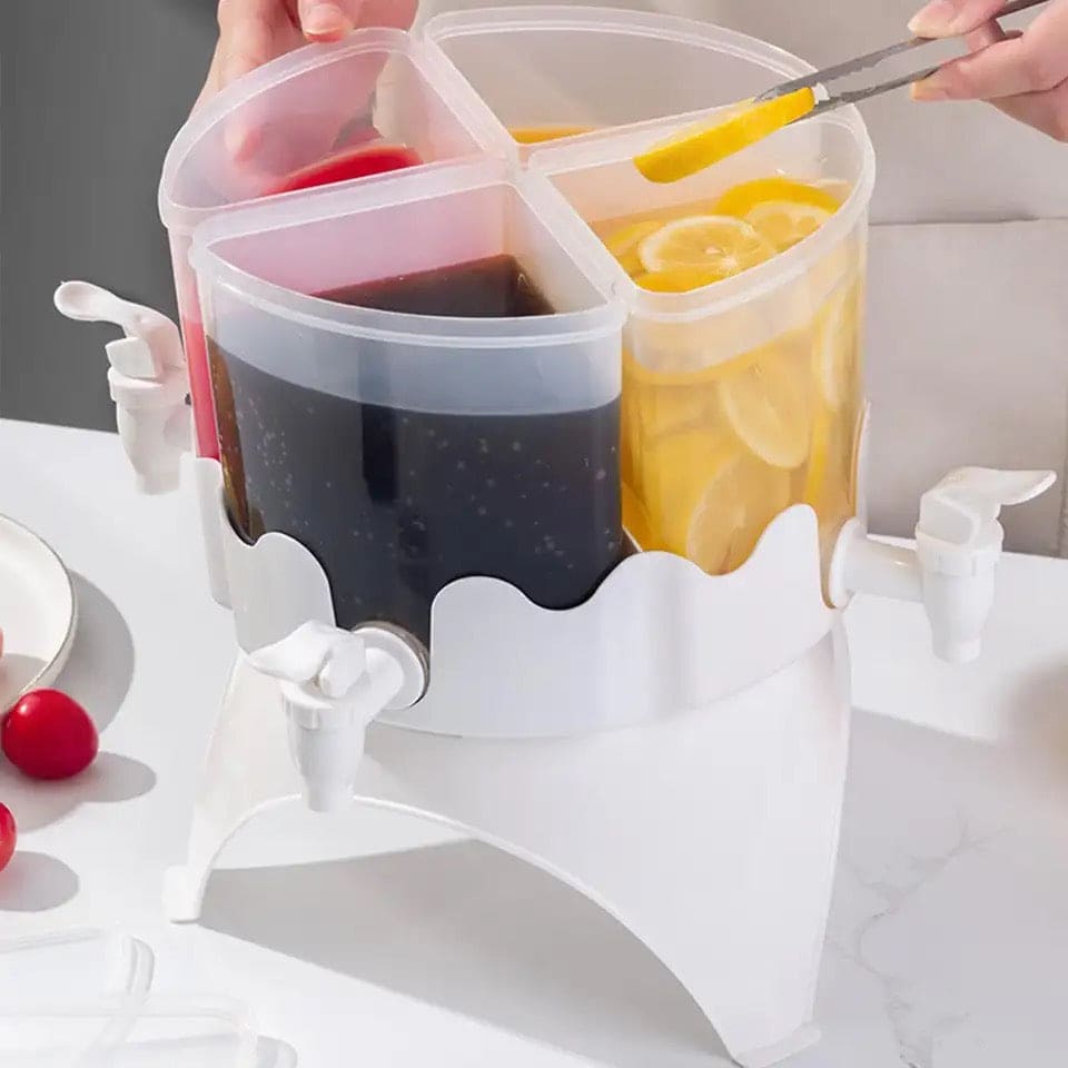 4 Grid Cold Rotating Kettle, Household Beverage Container, Cool Water Bucket, Beverage Dispenser with Spigot Water Bottle, 4L Water Bottle for Wedding Bar Outdoor Party Home Party, Water Jug With Faucet, Drink Jug Bucket, Detachable Liquid Dispenser 4 Grid Cold Rotating Kettle, Household Beverage Container, Cool Water Bucket, Beverage Dispenser with Spigot Water Bottle, 4L Water Bottle for Wedding Bar Outdoor Party Home Party, Water Jug With Faucet, Drink Jug Bucket, Detachable Liquid Dispenser